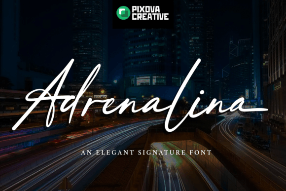 Adrenalina Font: A Designer's Take on Bold Signature Typography