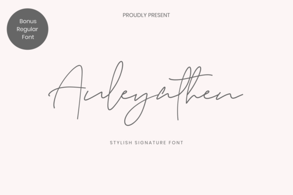 Auleyathen: A Stylish Signature Font for Web Headers