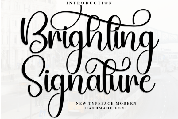 Brighting Signature: A Soft Script Font for Editorial Design