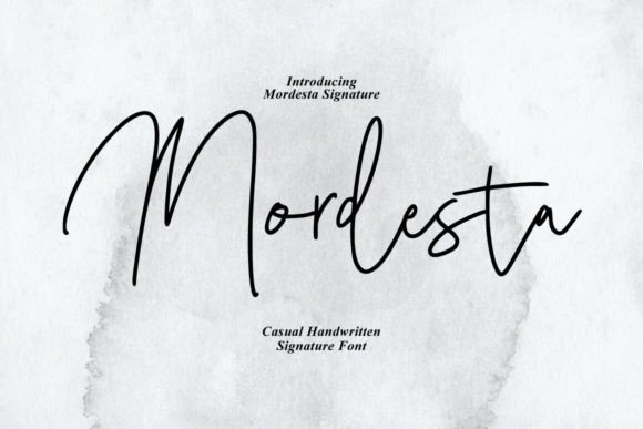 Mordesta: A Handmade Script Font for Polished Branding