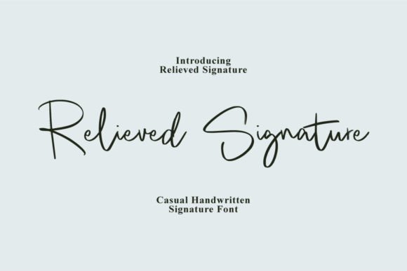 Relieved Signature: A Handwritten Font for Modern Web Design
