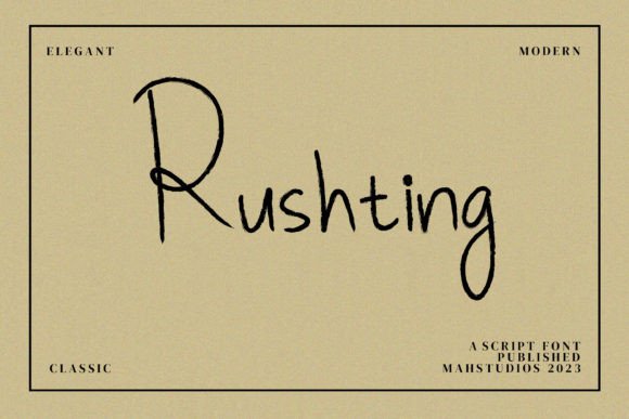Rushting: A Creative Script Font